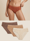 4 PK - Women's Seamless Jacquard Underwear - Leopard Tonal - Haute Dreamz