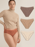 4 PK - Women's Seamless Jacquard Underwear - Leopard Tonal - Haute Dreamz