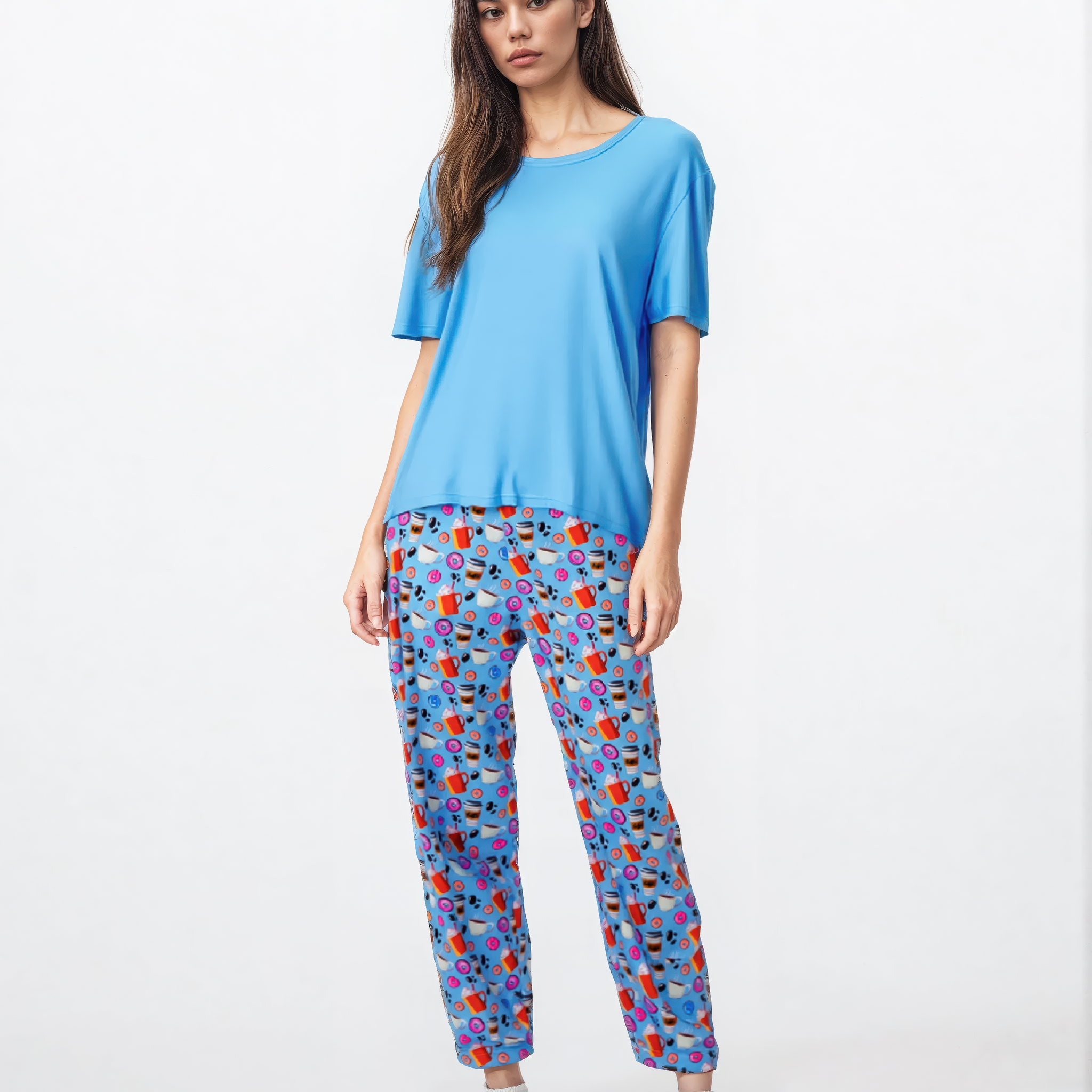 Coffee Donut Pajama Set