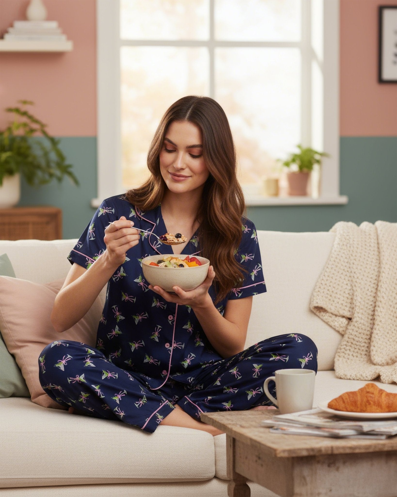 Blue Martini Boxy Notch Collar Set - Haute Dreamz