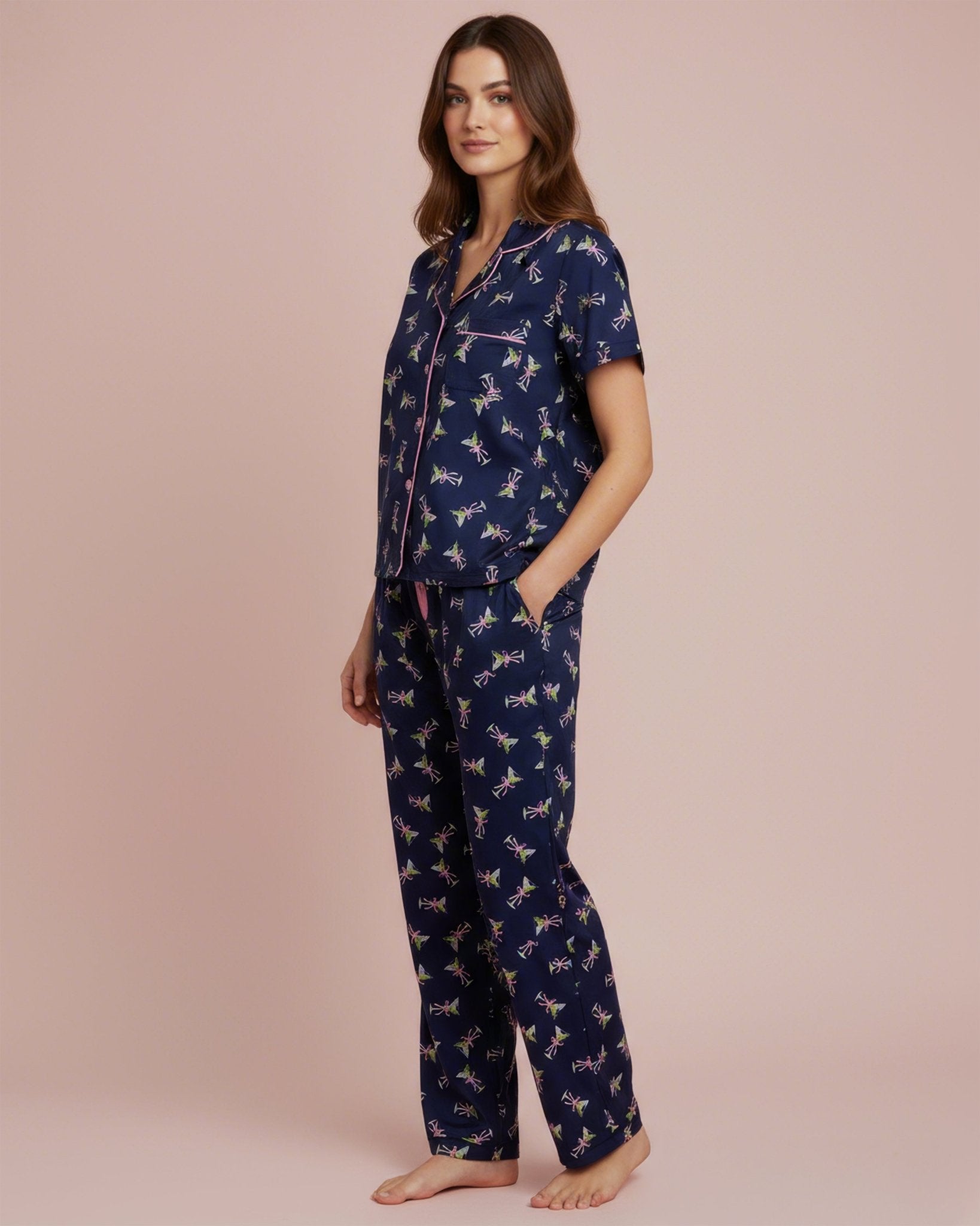 Blue Martini Boxy Notch Collar Set - Haute Dreamz