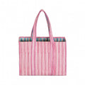 Blush Stripe Quilted Tote Bag - Haute Dreamz
