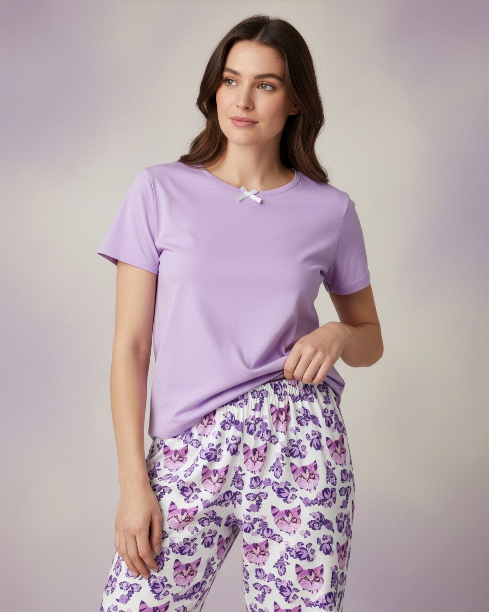 Cat Lover Capri Pajama Set - Haute Dreamz