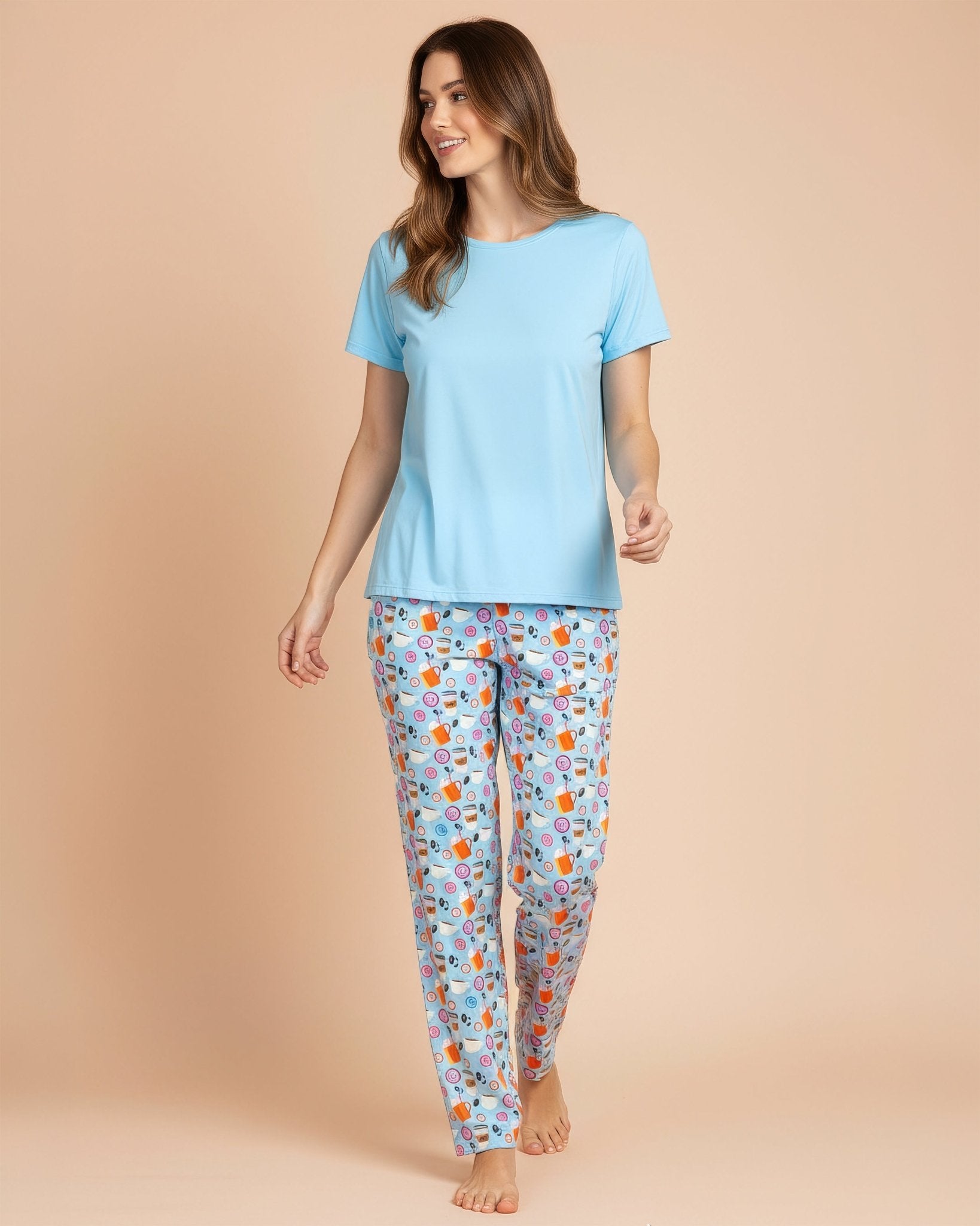 Coffee Donut Lover Pajama Set - Haute Dreamz