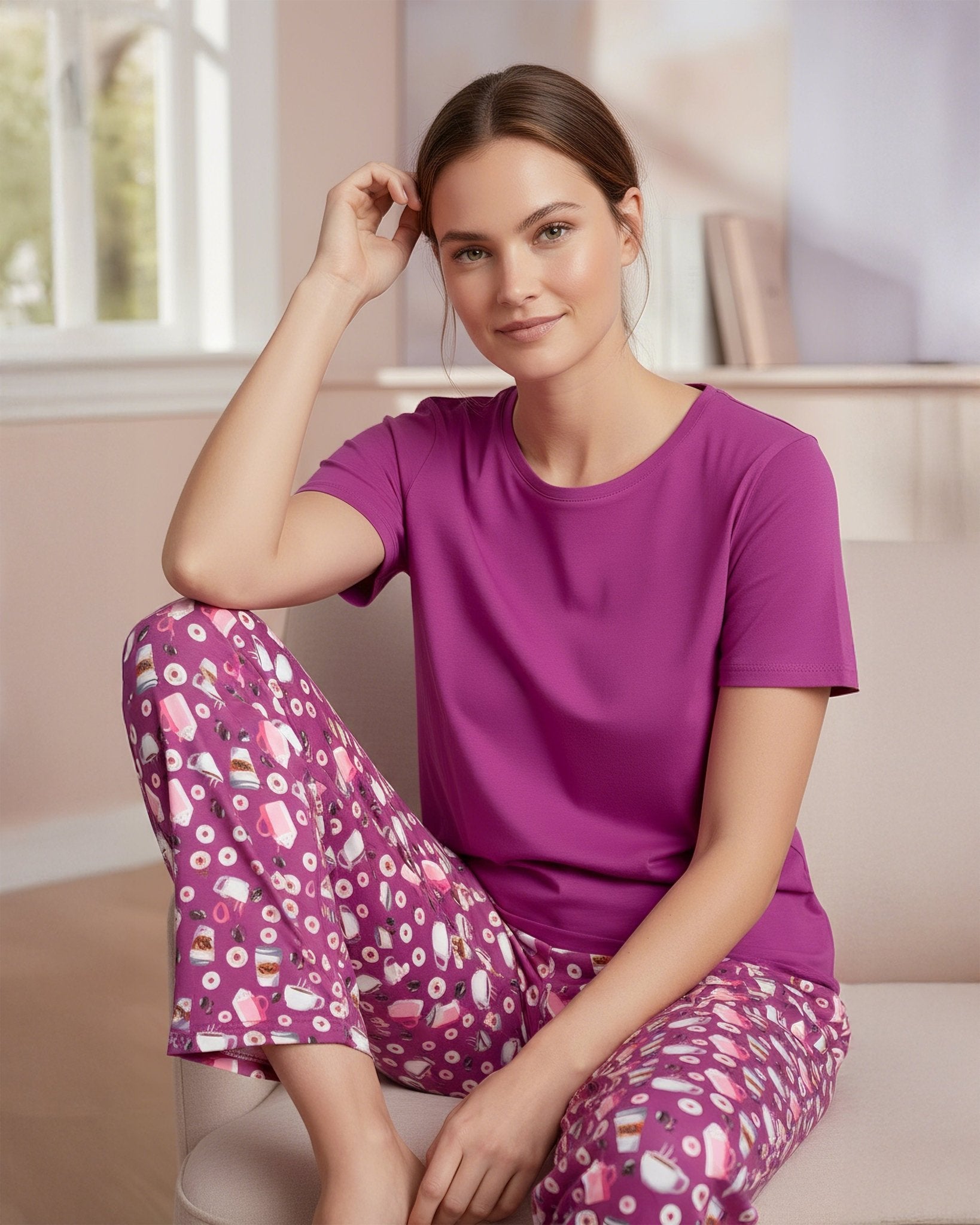 Coffee Donut Lover Pajama Set - Haute Dreamz