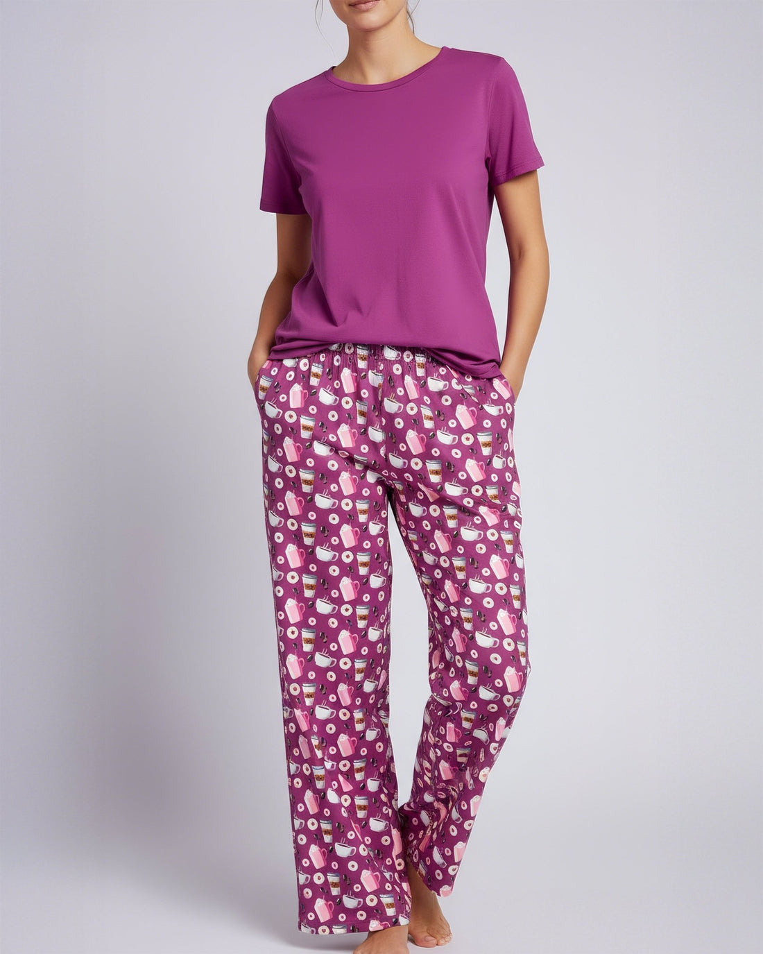 Coffee Donut Lover Pajama Set - Haute Dreamz