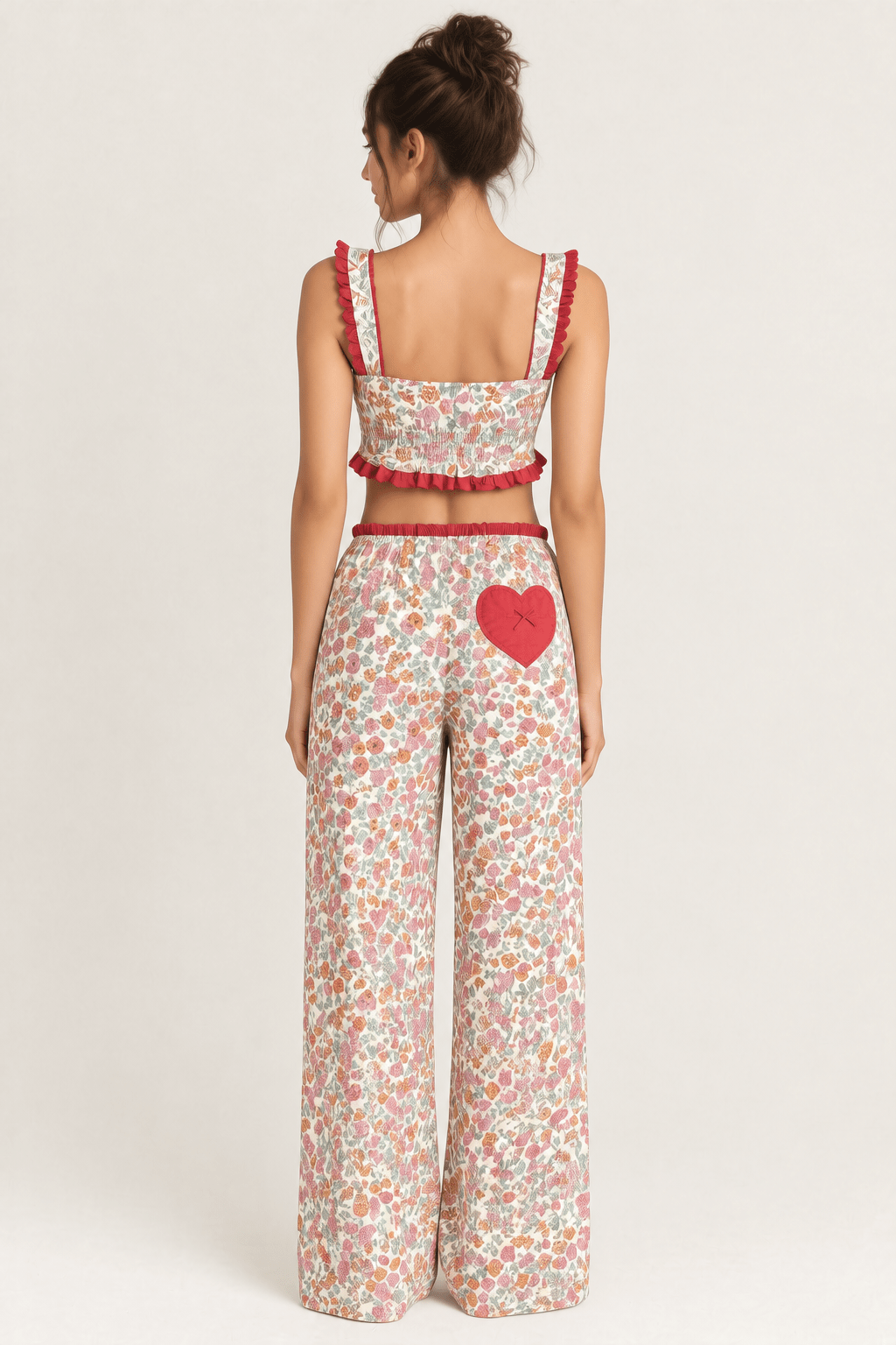 DITSY FLORAL PRINT CROP CAMI PJ SET - Haute Dreamz