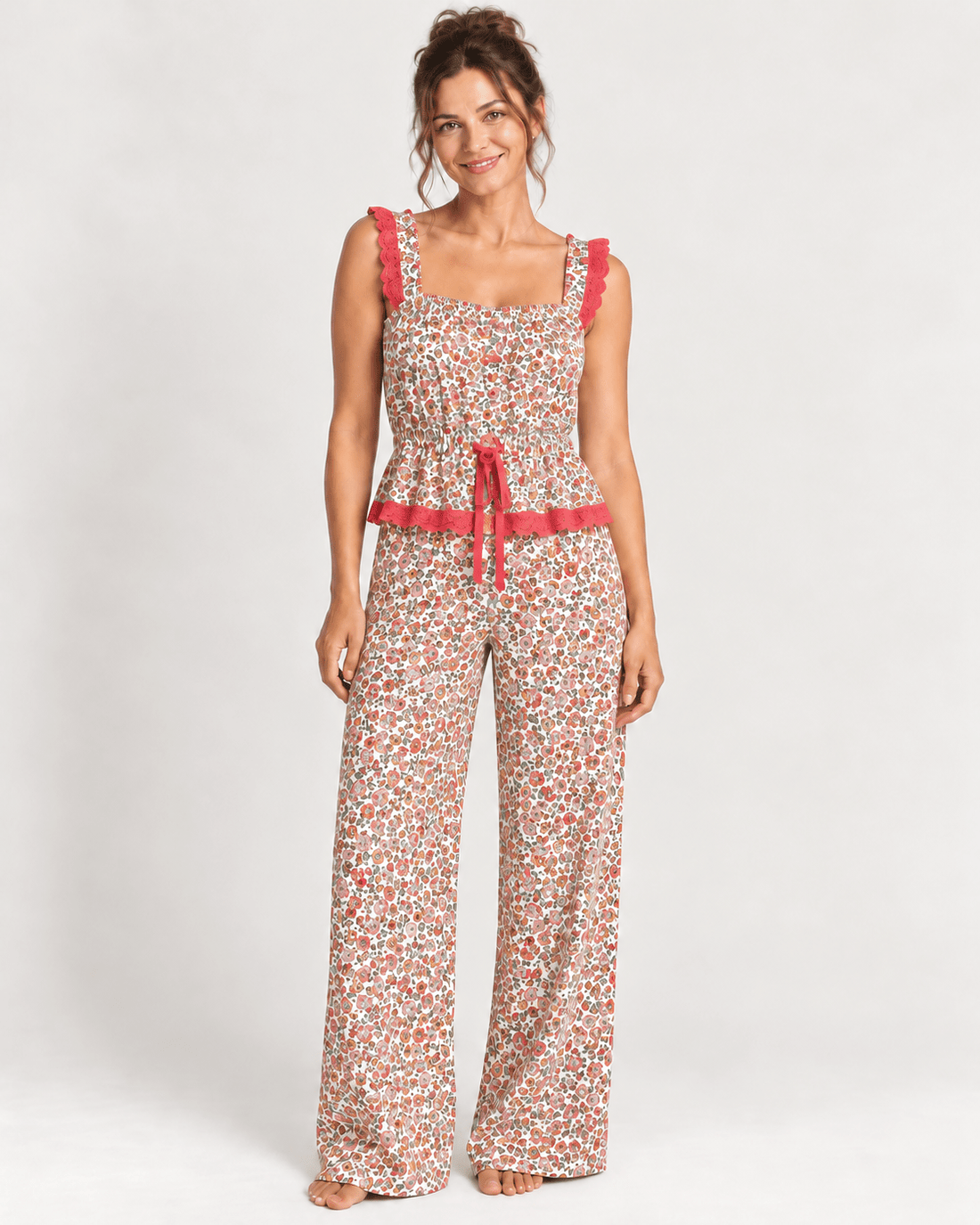 DITSY FLORAL PRINT CROP CAMI PJ SET - Haute Dreamz