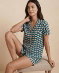 Elephant Cotton Notch Collar Short Set - Haute Dreamz