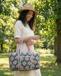 Emerald Petal Quilted Weekender - Haute Dreamz