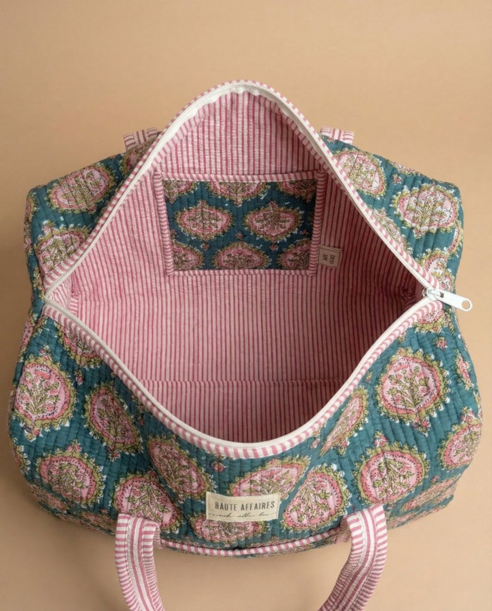 Emerald Petal Quilted Weekender - Haute Dreamz