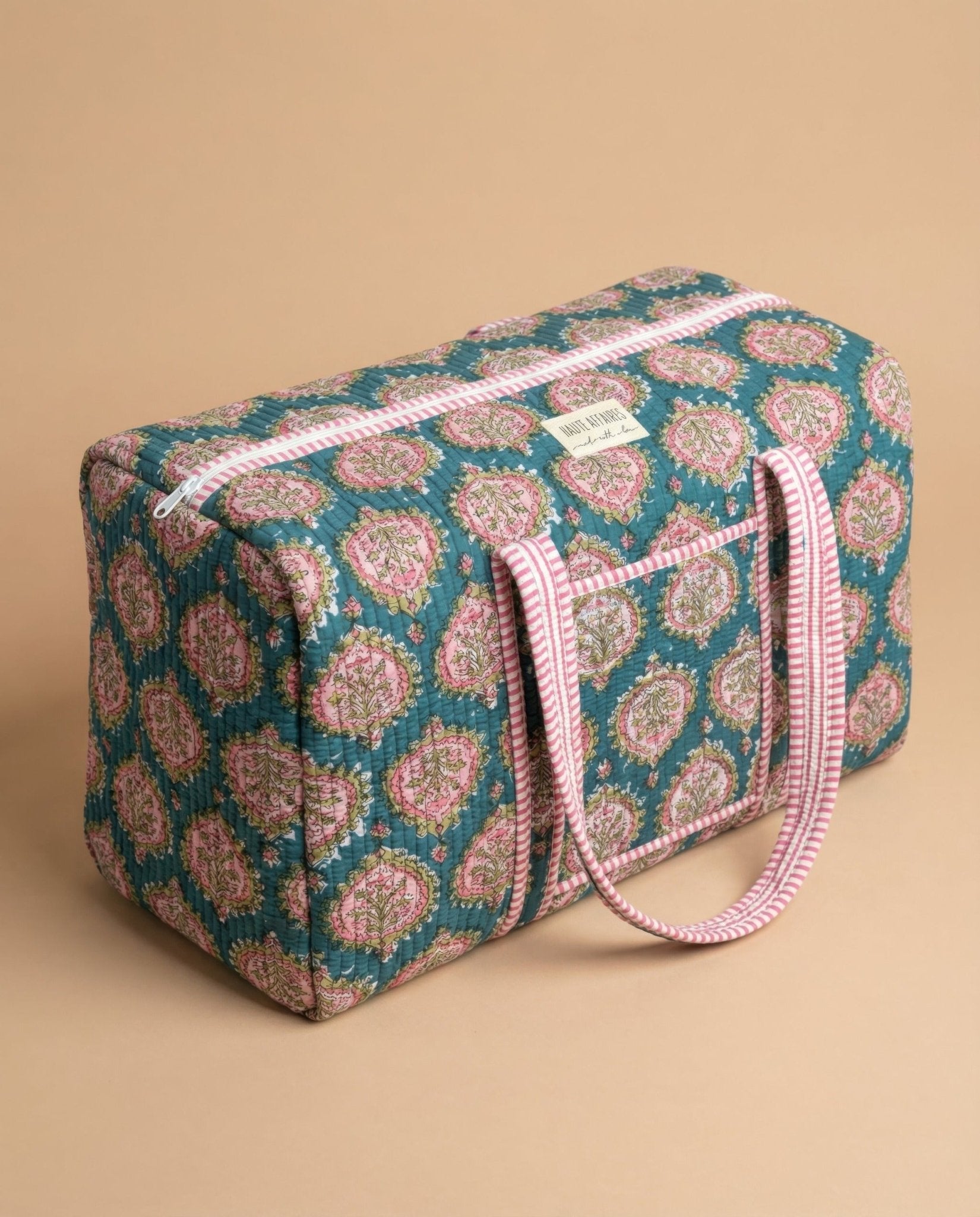Emerald Petal Quilted Weekender - Haute Dreamz