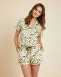 Green Mushroom Notch Collar Short Set - Haute Dreamz