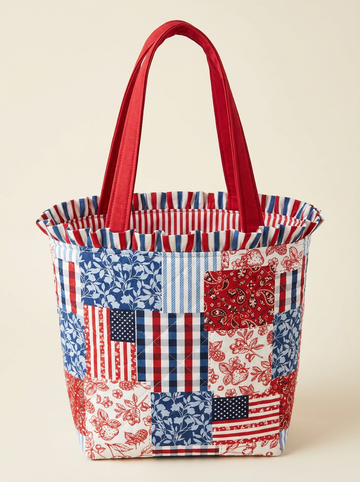 Vintage Americana Quilt Handmade TOTE, Bohemian Everyday stylish