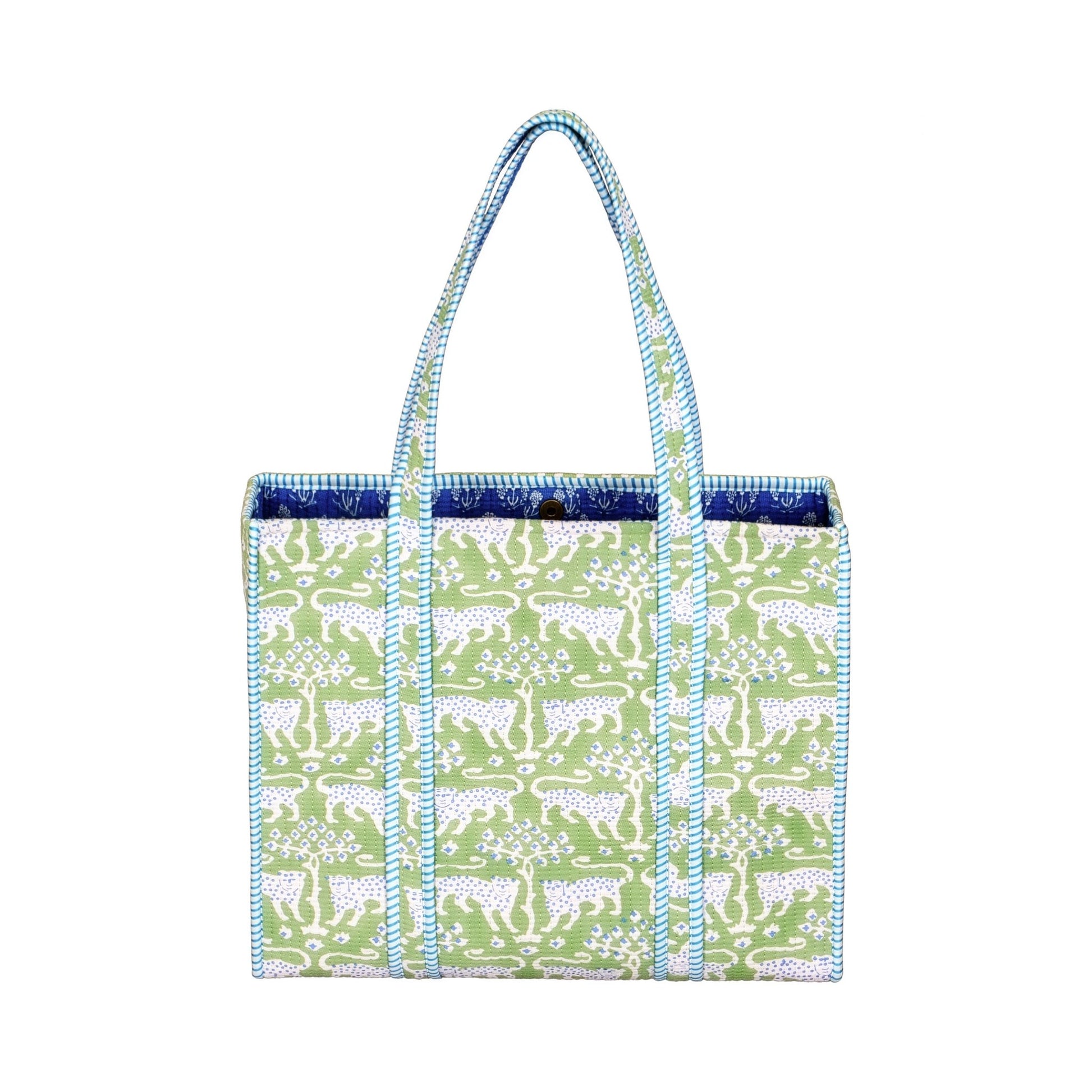 Leopard Grove Quilted Tote Bag - Haute Dreamz