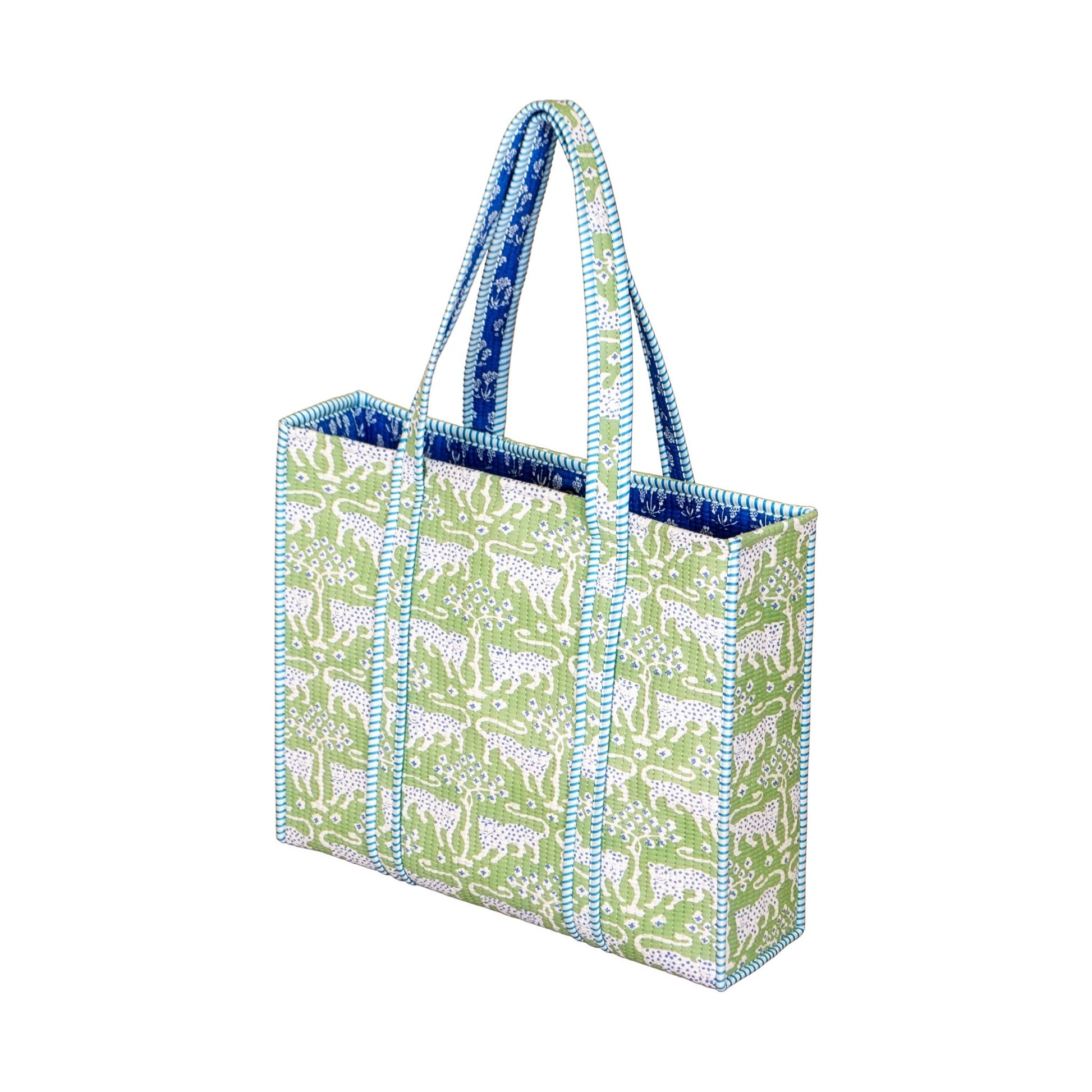 Leopard Grove Quilted Tote Bag - Haute Dreamz