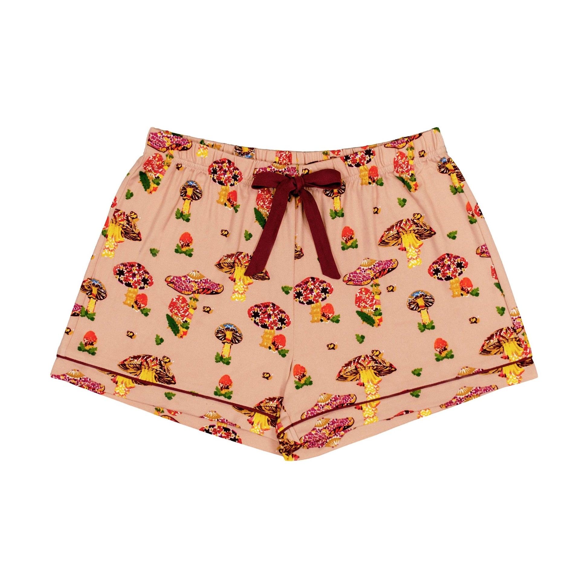 Mauve Mushroom Notch Collar Short Set - Haute Dreamz