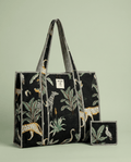 Midnight Jungle Quilted Pouch - Haute Dreamz