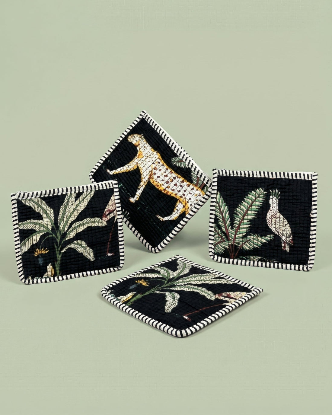 Midnight Jungle Quilted Pouch - Haute Dreamz