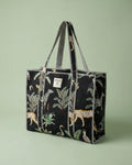 Midnight Jungle Quilted Tote Bag - Haute Dreamz