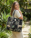 Midnight Jungle Quilted Tote Bag - Haute Dreamz