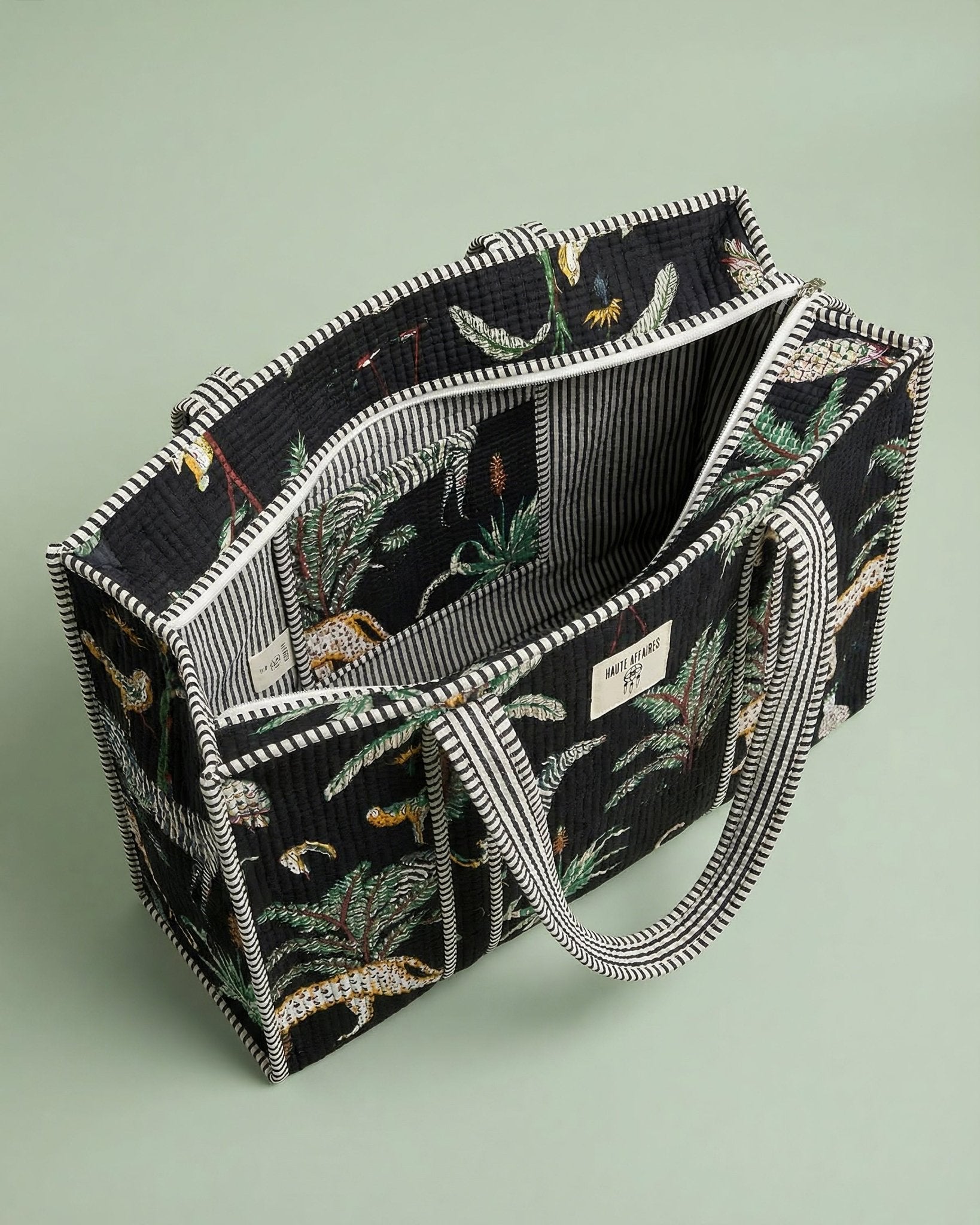 Midnight Jungle Quilted Tote Bag - Haute Dreamz