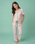 Pink Dirty Martini 3 - Piece Frilly Pajama Set - Haute Dreamz