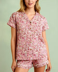 Pink Mushroom Notch Collar Short Set - Haute Dreamz