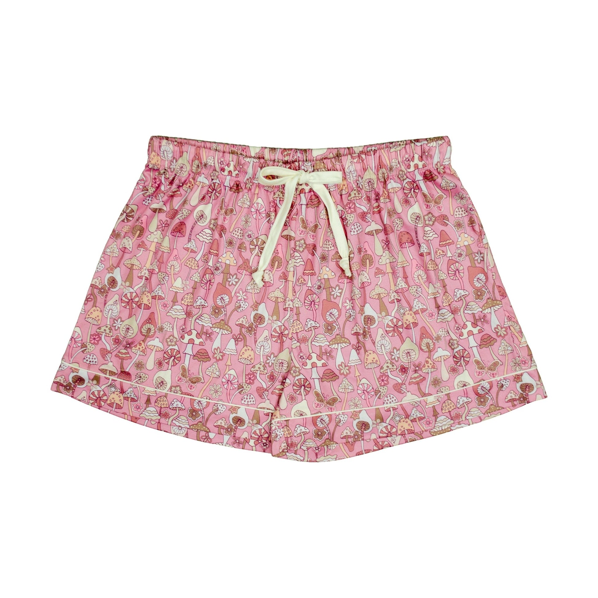 Pink Mushroom Notch Collar Short Set - Haute Dreamz