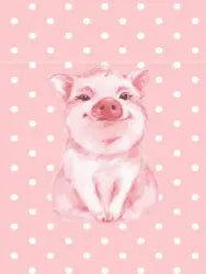 Pink Piglets - 2-Piece Notch PJ Set Side Slit  - Haute Dreamz