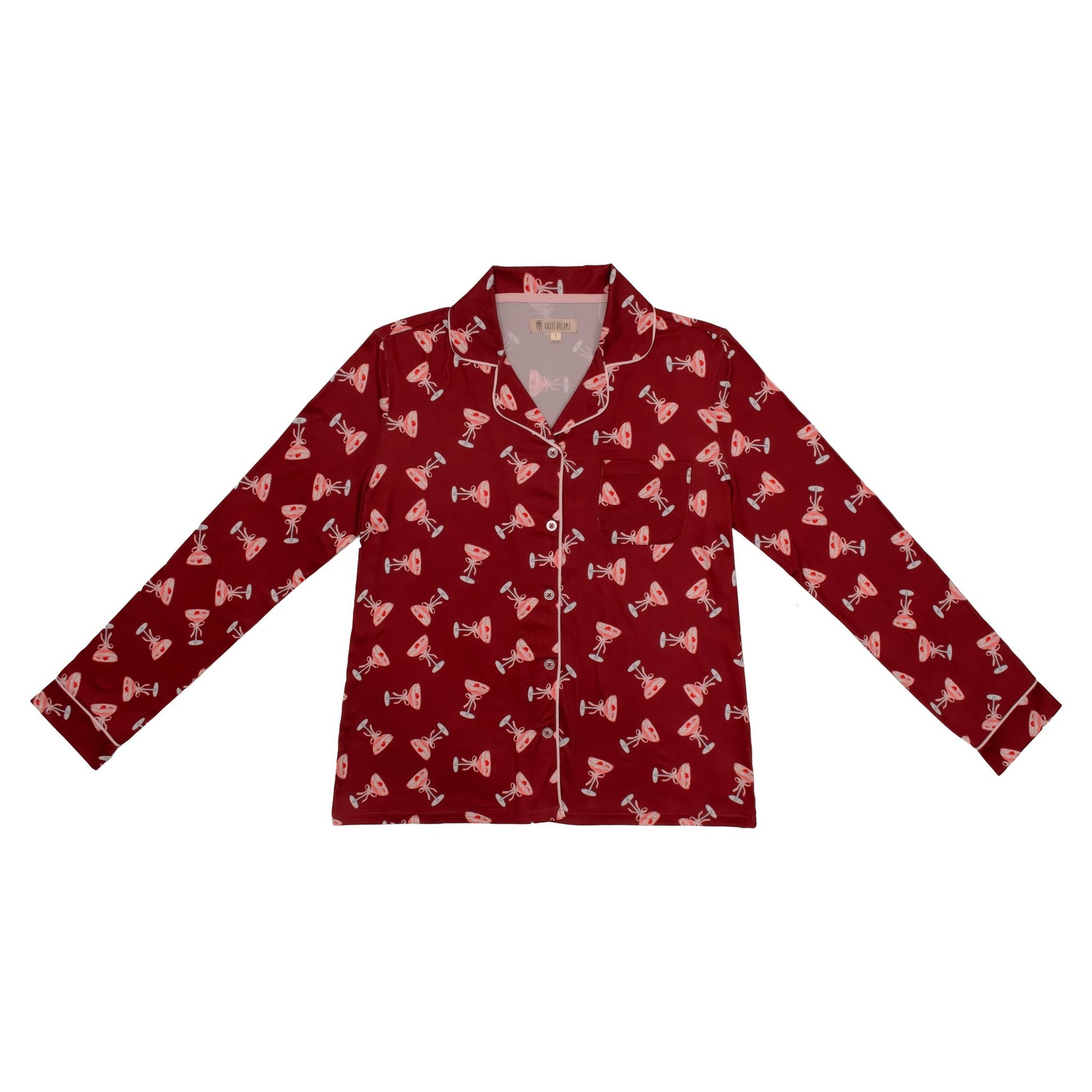 Red Cosmo Notch Collar Set - Haute Dreamz