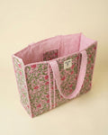 Rose Garden Block - Print Quilted Tote Bag - Haute Dreamz
