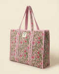 Rose Garden Block - Print Quilted Tote Bag - Haute Dreamz