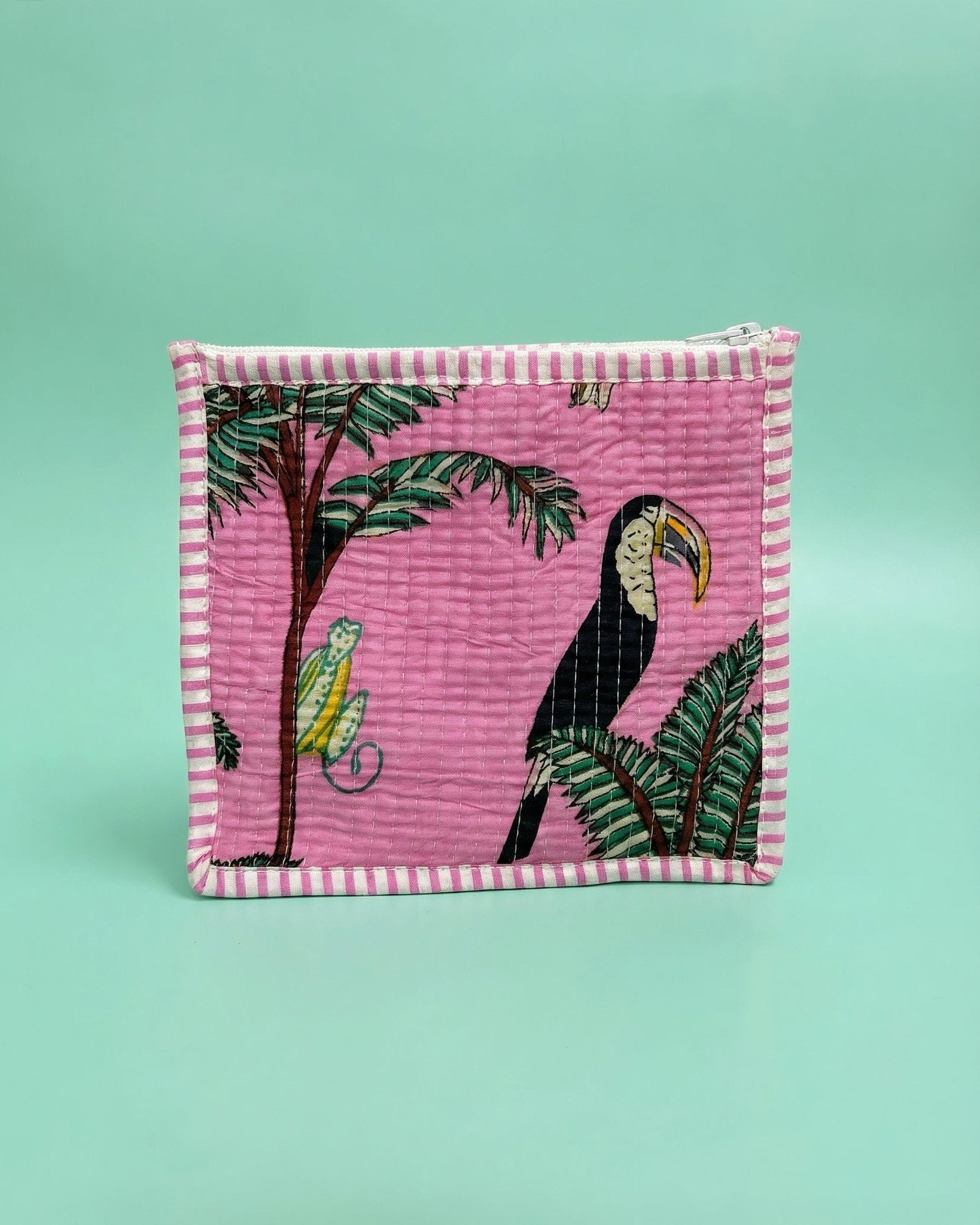 Savanna Pink Quilted Pouch - Haute Dreamz