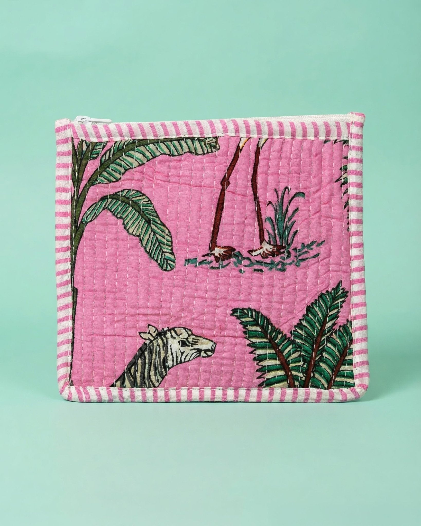 Savanna Pink Quilted Pouch - Haute Dreamz