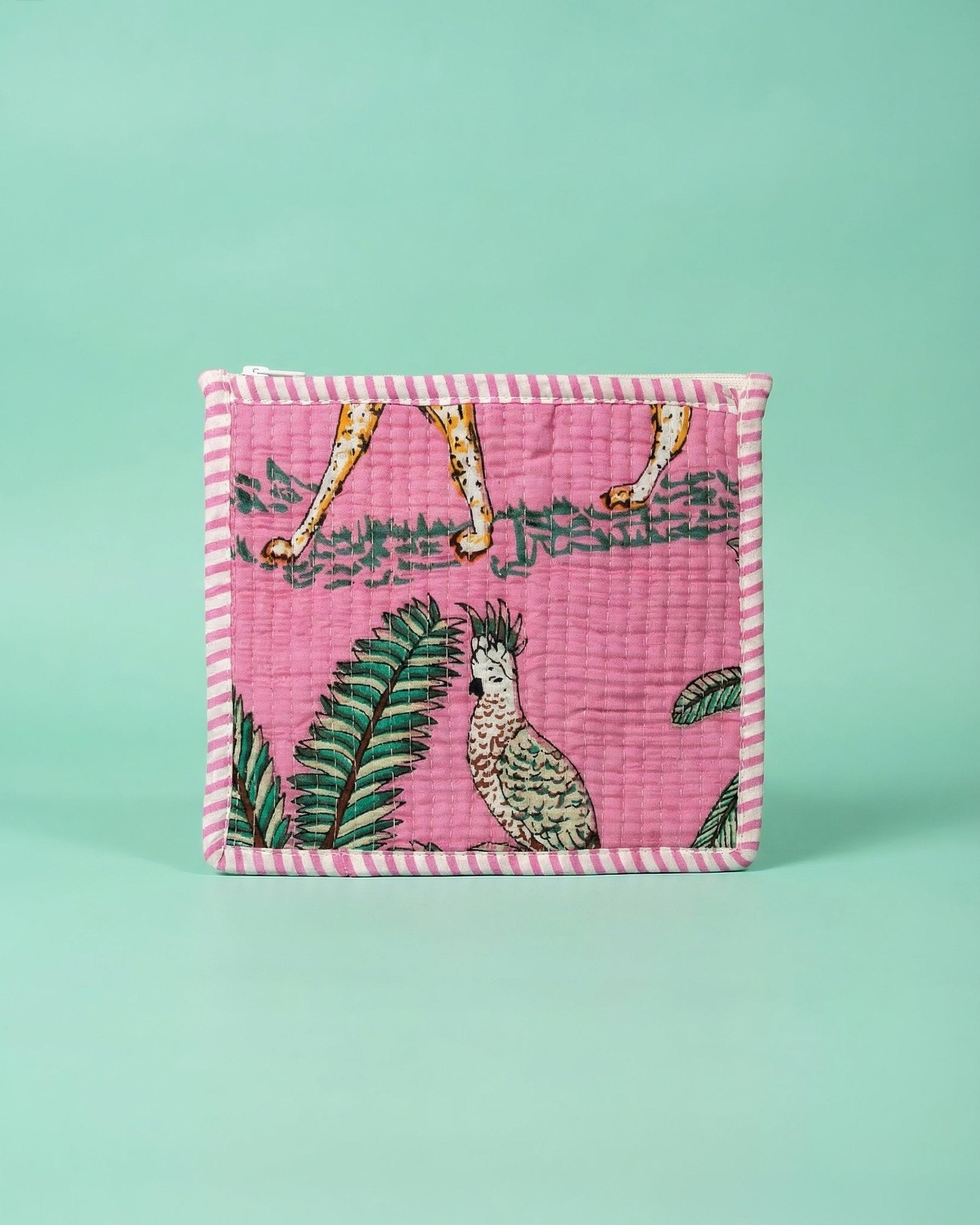 Savanna Pink Quilted Pouch - Haute Dreamz