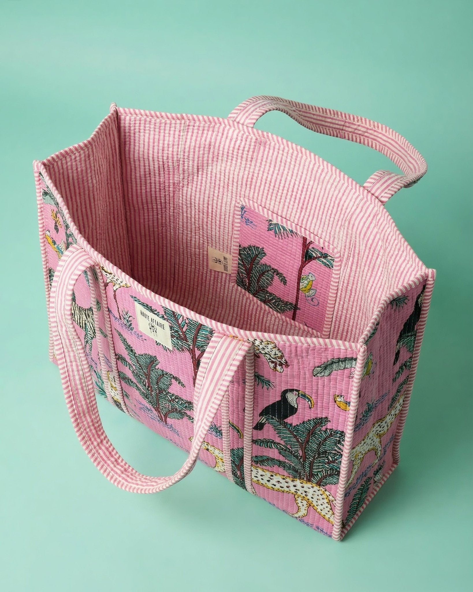 Savanna Pink Quilted Tote Bag - Haute Dreamz