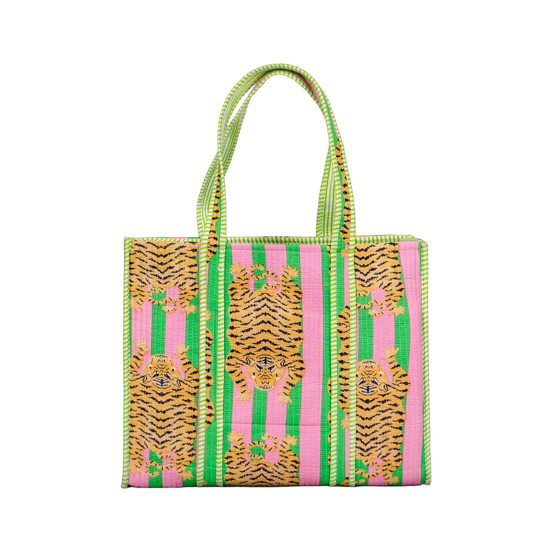 Tiger Stripe Quilted Tote Bag