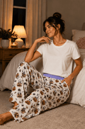 Snoopy Pumpkin Bows Ladies Velour Pant - Haute Dreamz