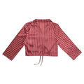 Striped Boxy Collar Tie Top & Boxer Set - Haute Dreamz