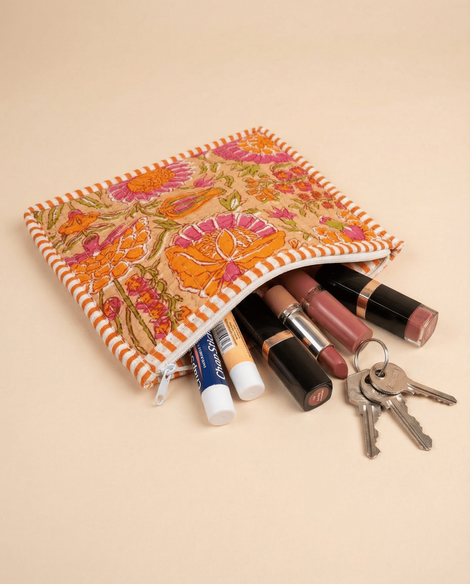 Sunset Bloom Quilted Pouch - Haute Dreamz