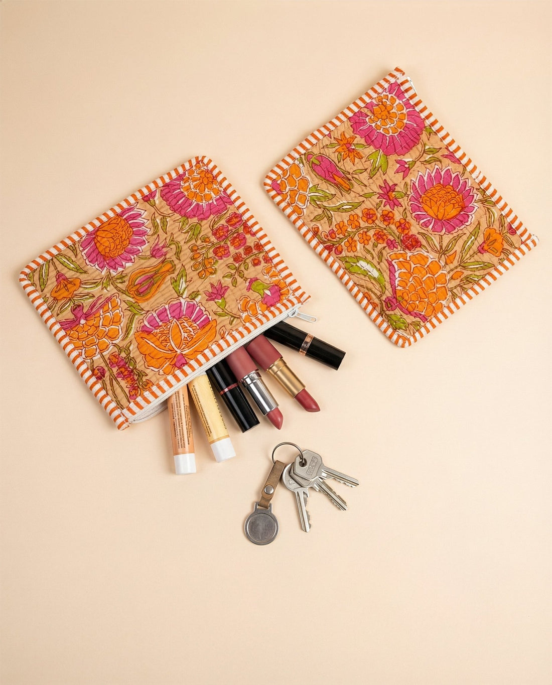 Sunset Bloom Quilted Pouch - Haute Dreamz