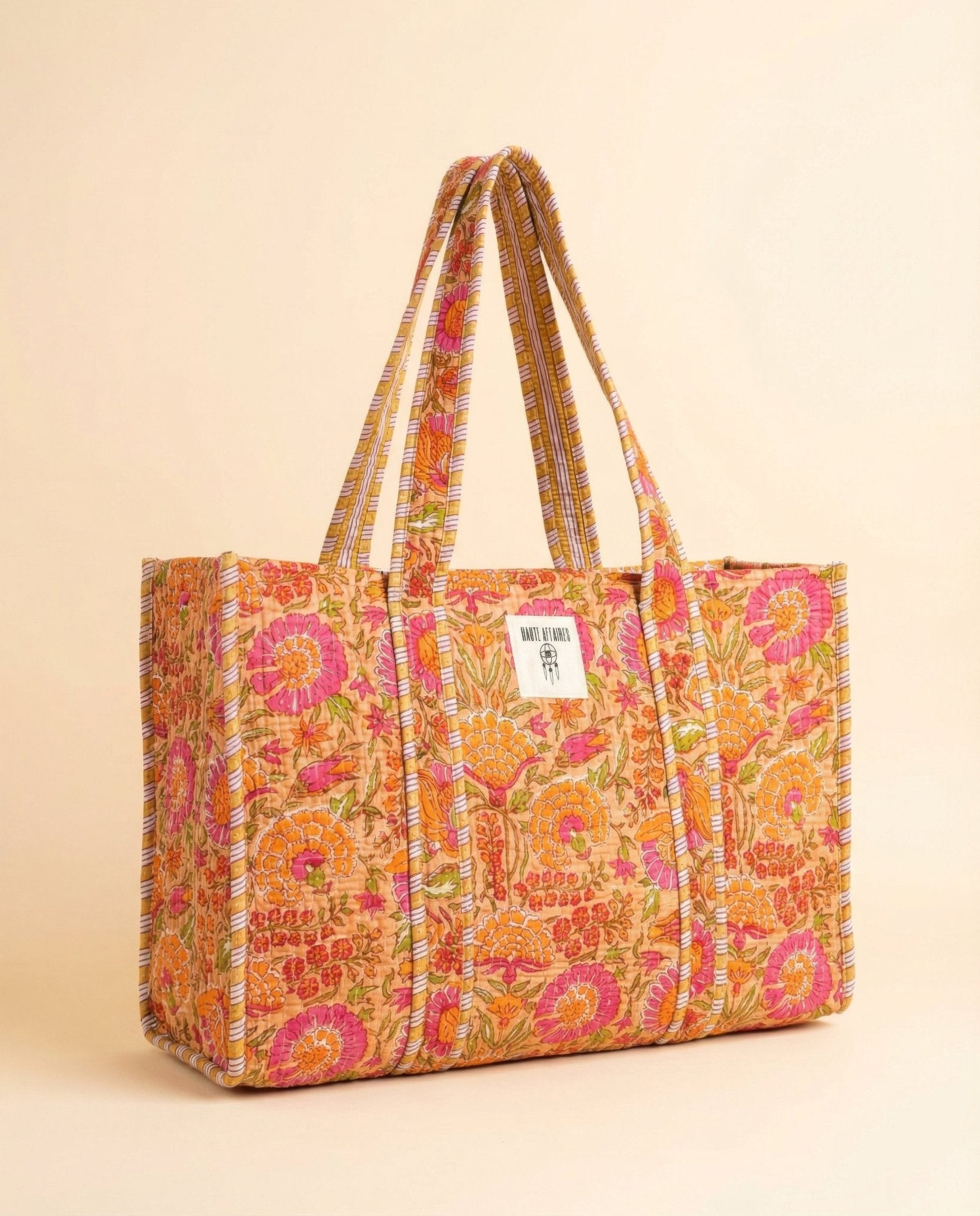 Sunset Bloom Quilted Tote Bag - Haute Dreamz
