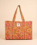Sunset Bloom Quilted Tote Bag - Haute Dreamz