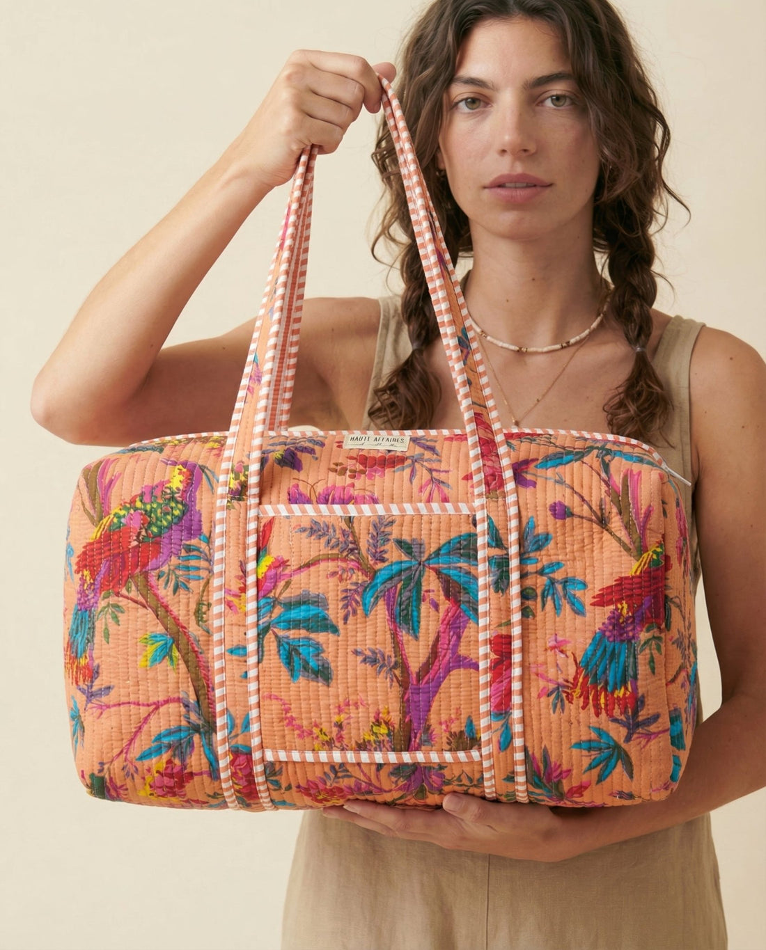 Sunset Parrot Quilted Weekender - Haute Dreamz