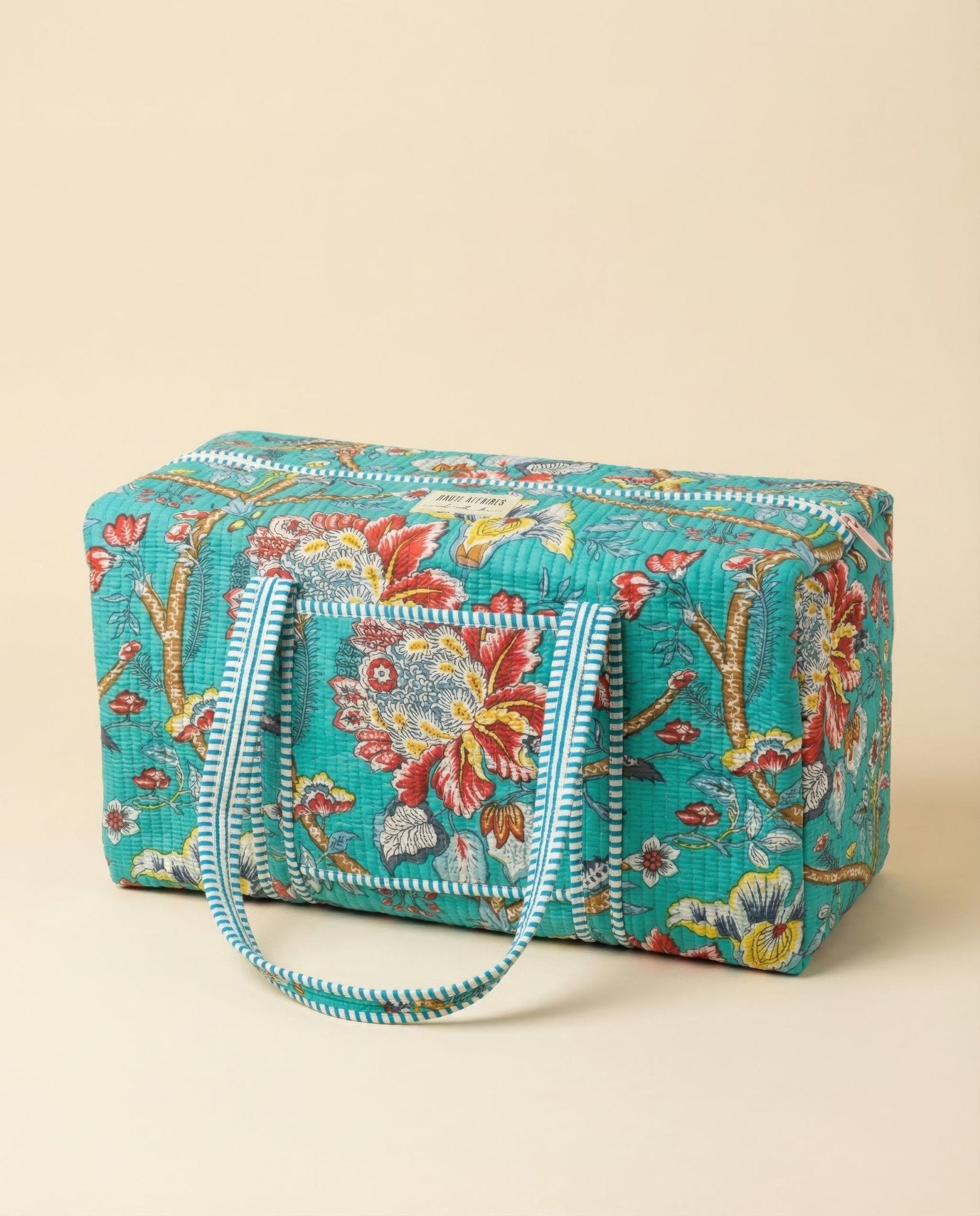 Turquoise Bloom Quilted Weekender - Haute Dreamz