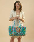Turquoise Bloom Quilted Weekender - Haute Dreamz
