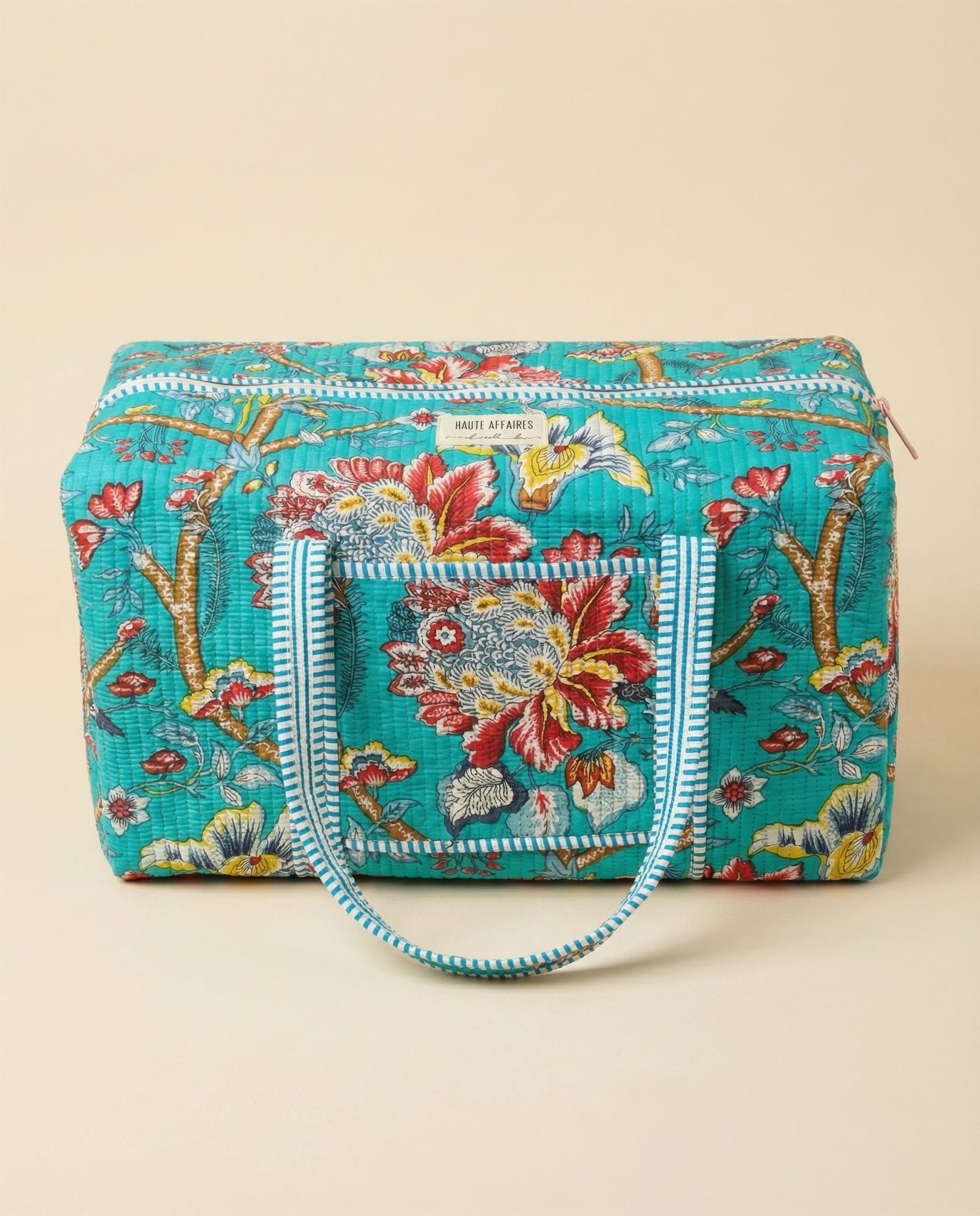 Turquoise Bloom Quilted Weekender - Haute Dreamz