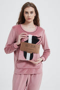 Velour Plush Jogger PJ Set with Socks - Haute Dreamz