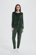 Velour Plush Jogger PJ Set with Socks - Haute Dreamz